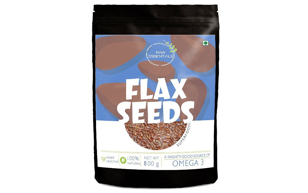 Raw Essentials Flax Seeds    Pack  800 grams